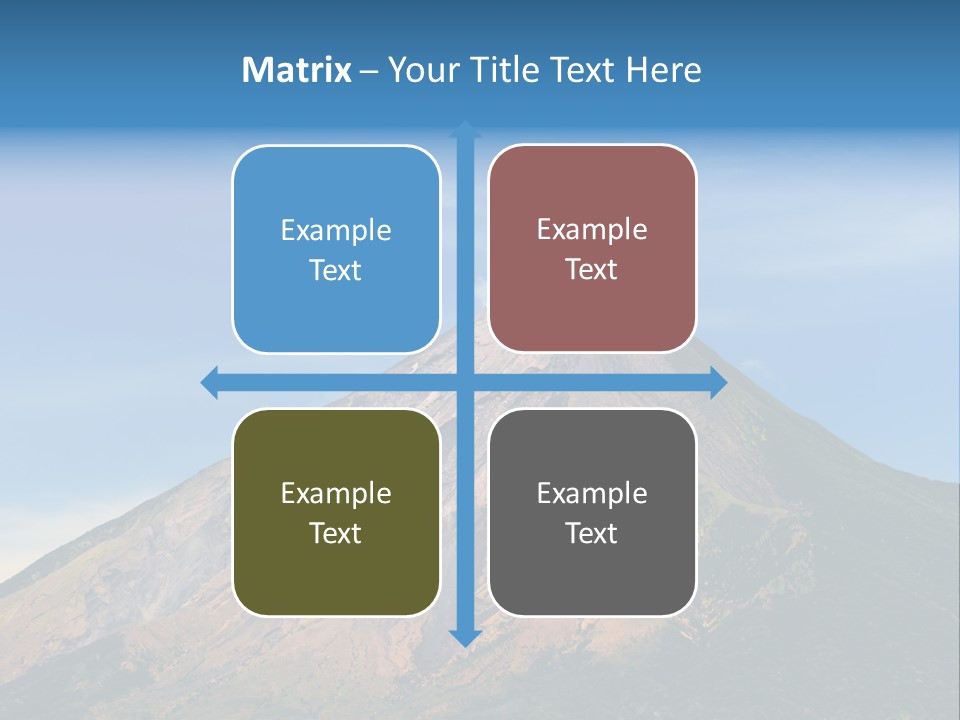 A Large Mountain With A Blue Sky In The Background PowerPoint Template