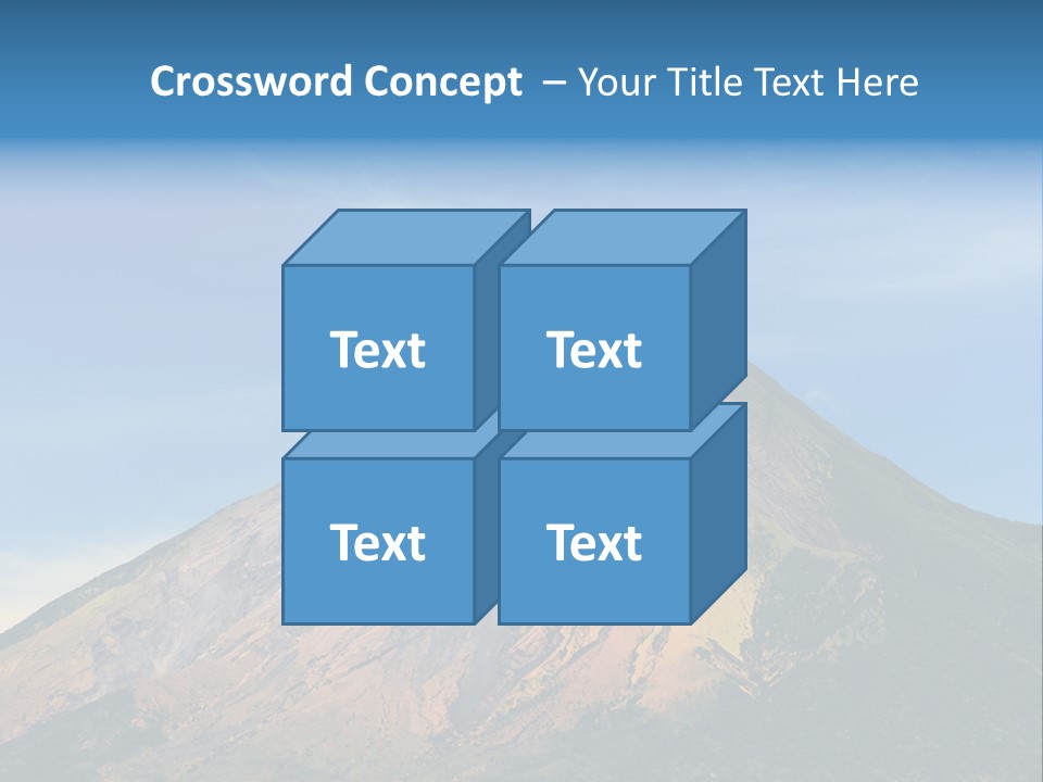 A Large Mountain With A Blue Sky In The Background PowerPoint Template