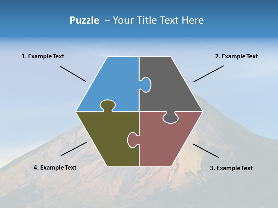 A Large Mountain With A Blue Sky In The Background PowerPoint Template