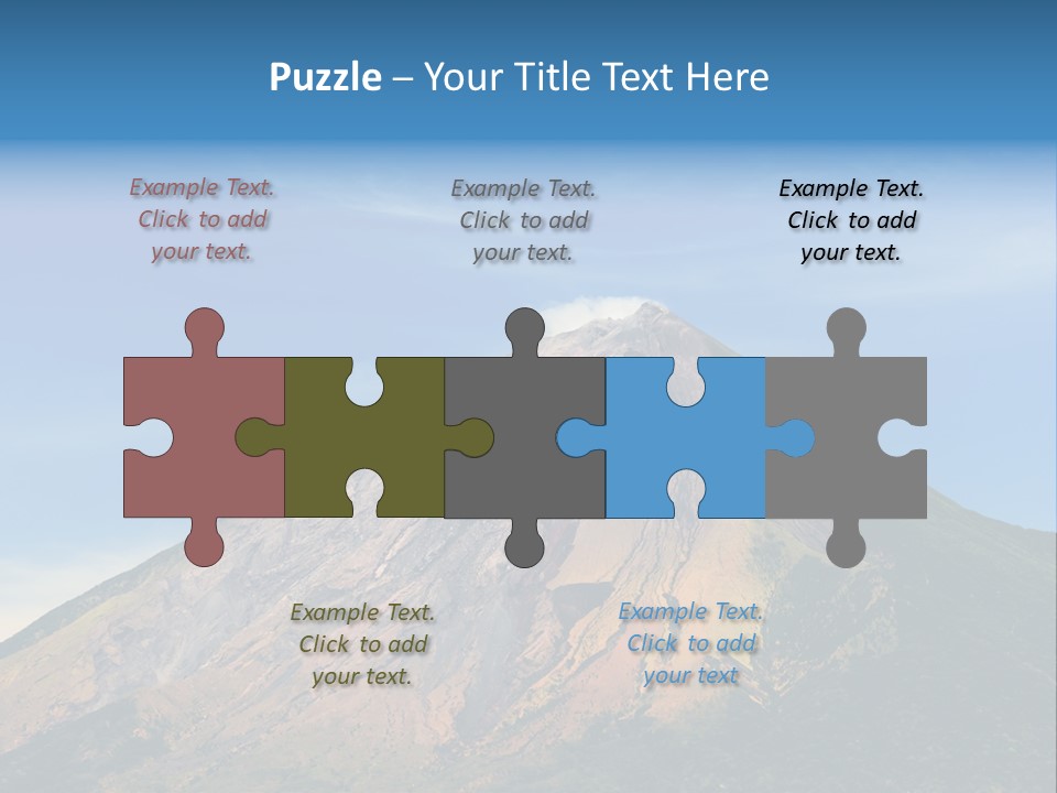 A Large Mountain With A Blue Sky In The Background PowerPoint Template