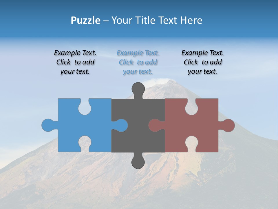 A Large Mountain With A Blue Sky In The Background PowerPoint Template