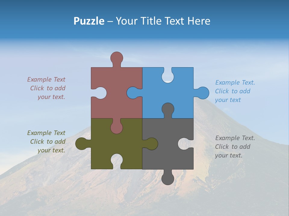 A Large Mountain With A Blue Sky In The Background PowerPoint Template