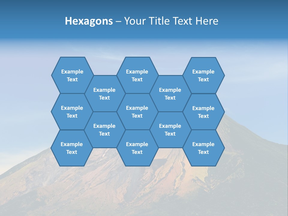 A Large Mountain With A Blue Sky In The Background PowerPoint Template