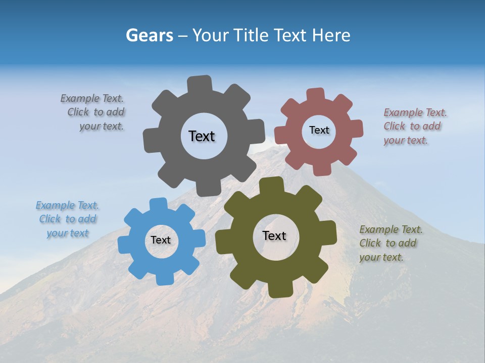 A Large Mountain With A Blue Sky In The Background PowerPoint Template