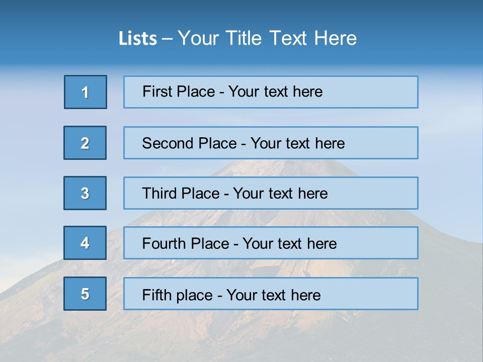 A Large Mountain With A Blue Sky In The Background PowerPoint Template