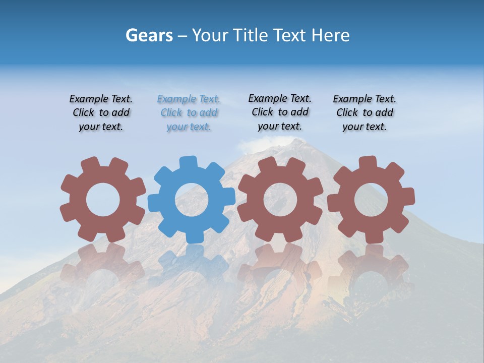 A Large Mountain With A Blue Sky In The Background PowerPoint Template