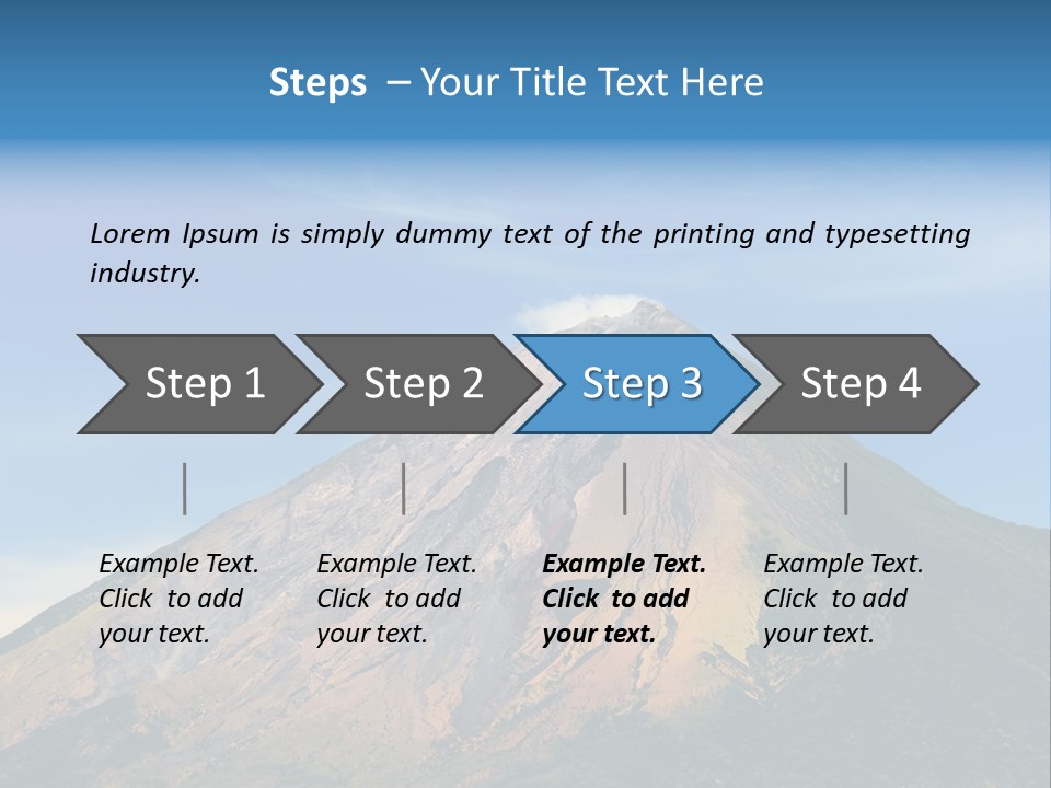 A Large Mountain With A Blue Sky In The Background PowerPoint Template