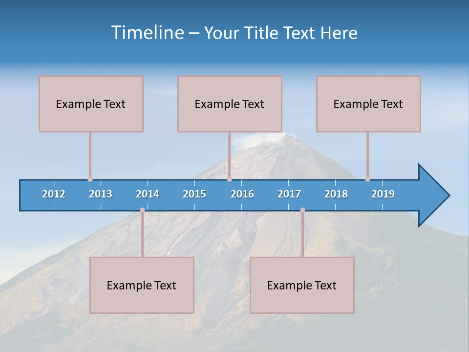 A Large Mountain With A Blue Sky In The Background PowerPoint Template