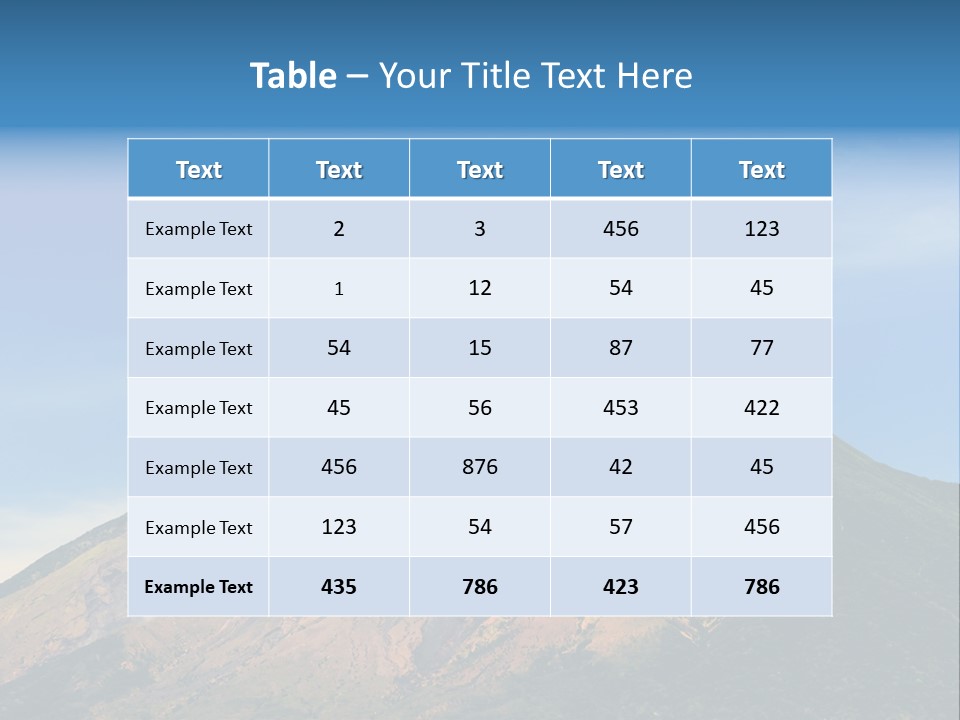 A Large Mountain With A Blue Sky In The Background PowerPoint Template