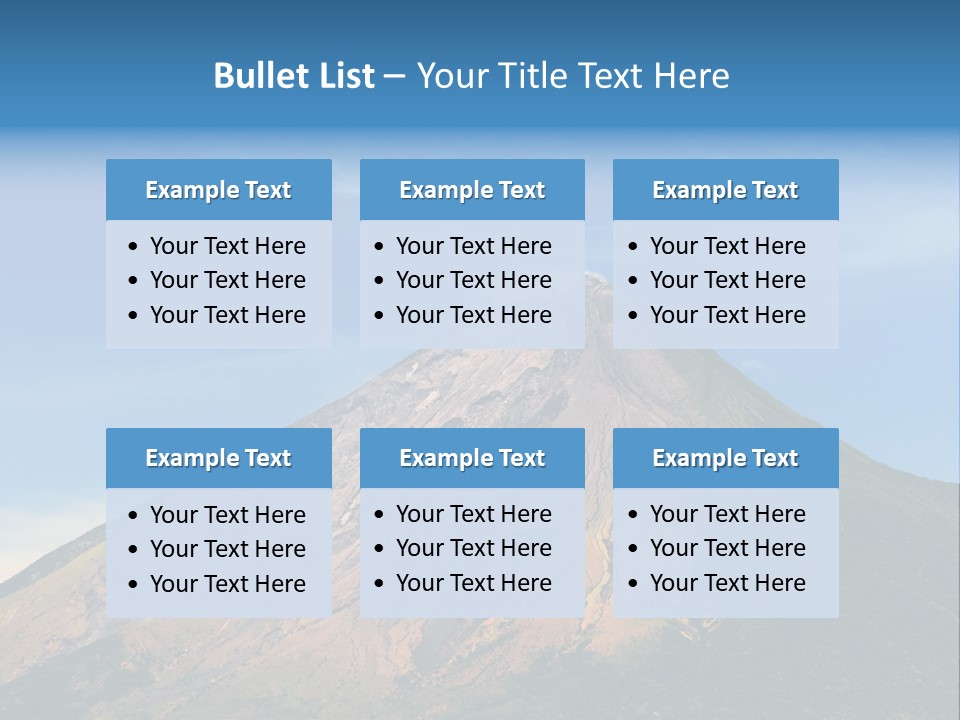 A Large Mountain With A Blue Sky In The Background PowerPoint Template
