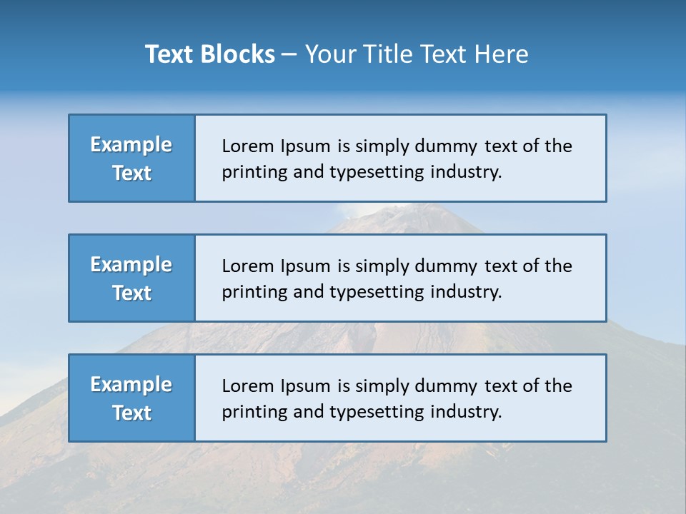 A Large Mountain With A Blue Sky In The Background PowerPoint Template