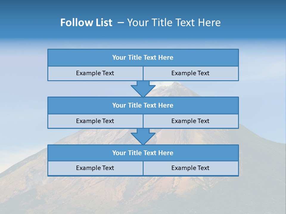 A Large Mountain With A Blue Sky In The Background PowerPoint Template