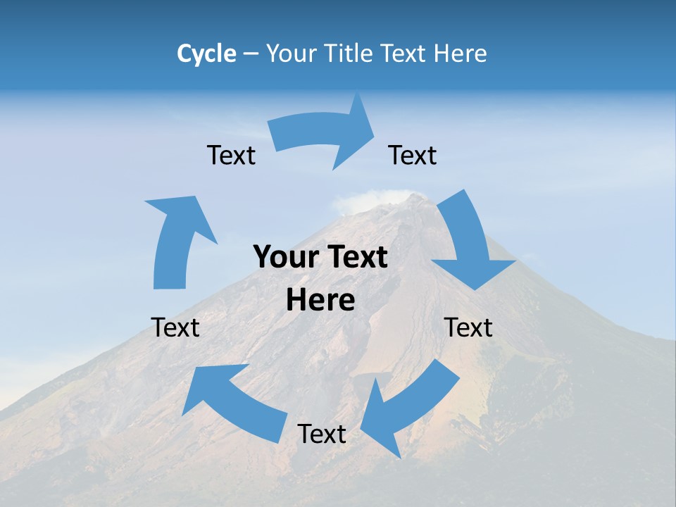 A Large Mountain With A Blue Sky In The Background PowerPoint Template