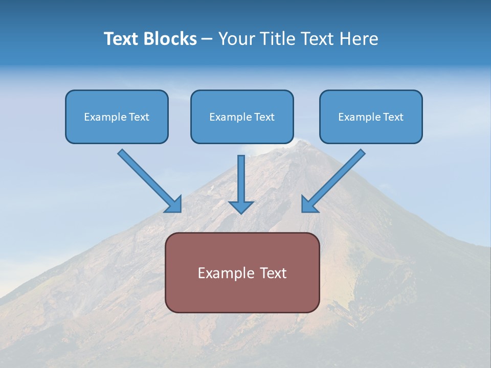 A Large Mountain With A Blue Sky In The Background PowerPoint Template