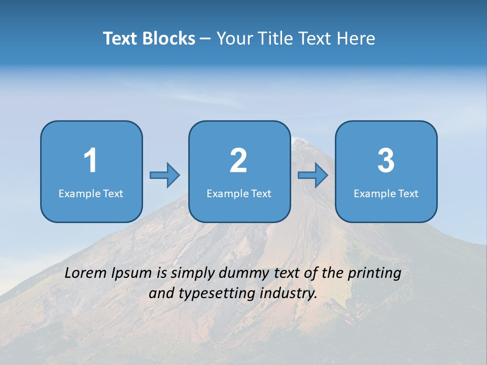 A Large Mountain With A Blue Sky In The Background PowerPoint Template