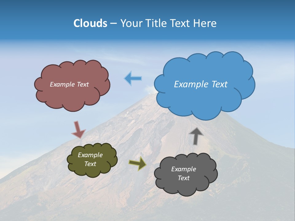 A Large Mountain With A Blue Sky In The Background PowerPoint Template