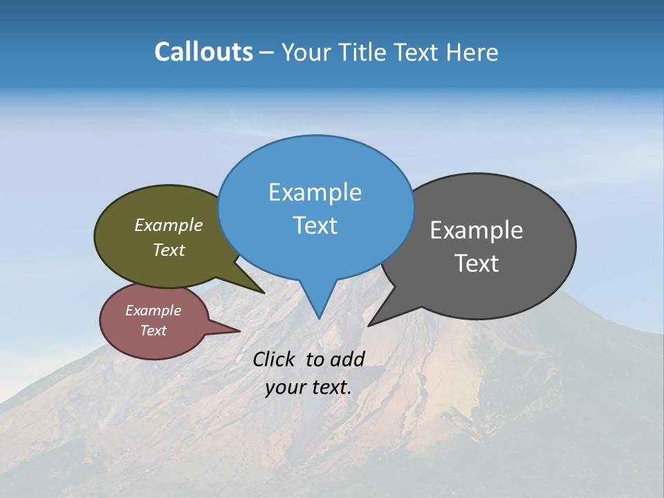 A Large Mountain With A Blue Sky In The Background PowerPoint Template