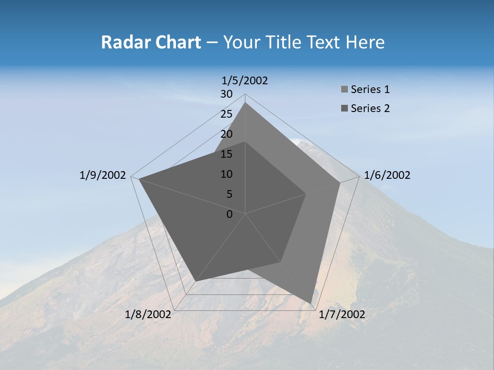 A Large Mountain With A Blue Sky In The Background PowerPoint Template