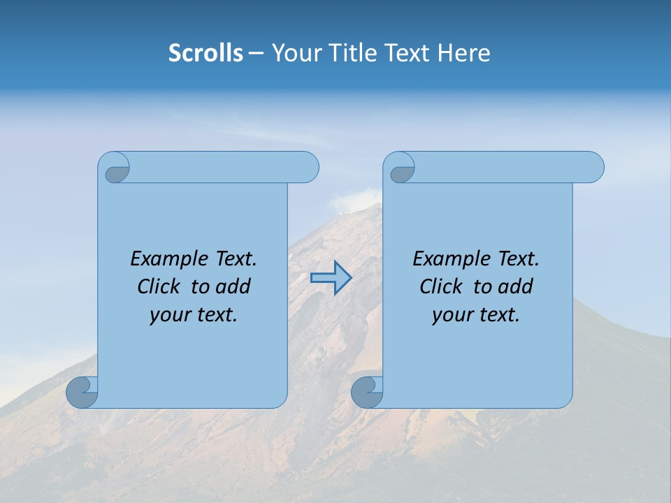 A Large Mountain With A Blue Sky In The Background PowerPoint Template