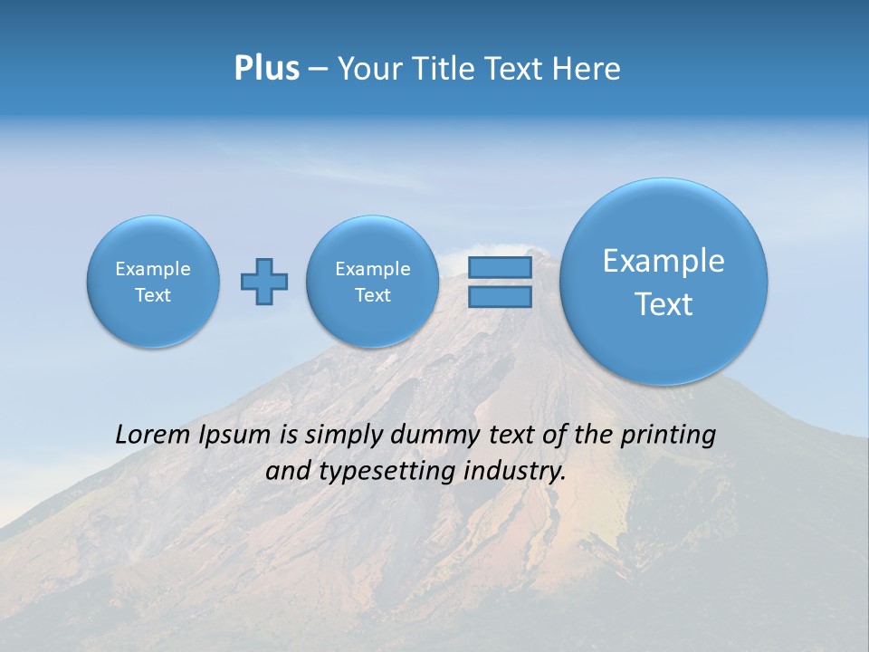 A Large Mountain With A Blue Sky In The Background PowerPoint Template