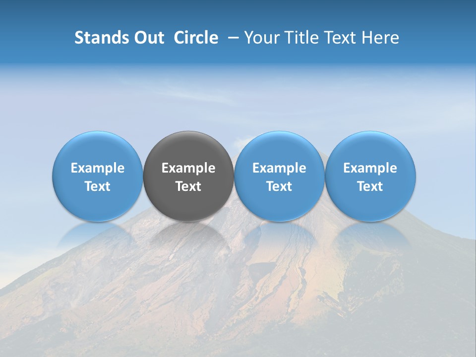 A Large Mountain With A Blue Sky In The Background PowerPoint Template