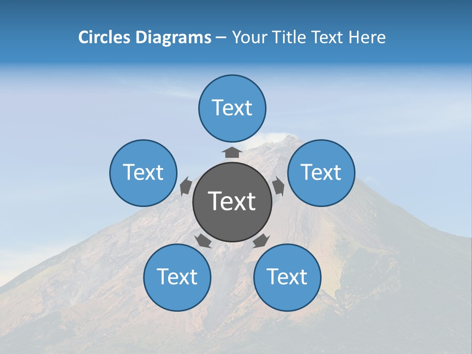 A Large Mountain With A Blue Sky In The Background PowerPoint Template