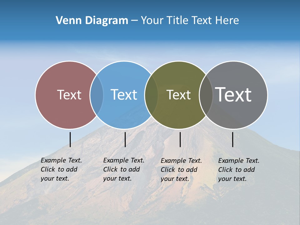 A Large Mountain With A Blue Sky In The Background PowerPoint Template