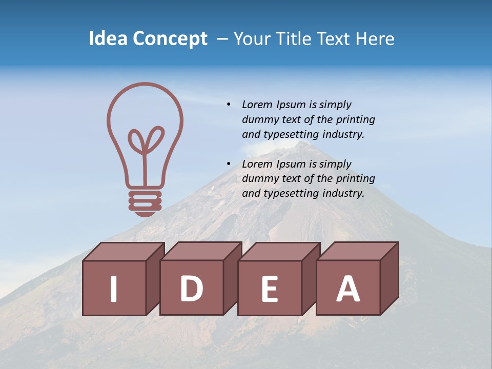 A Large Mountain With A Blue Sky In The Background PowerPoint Template