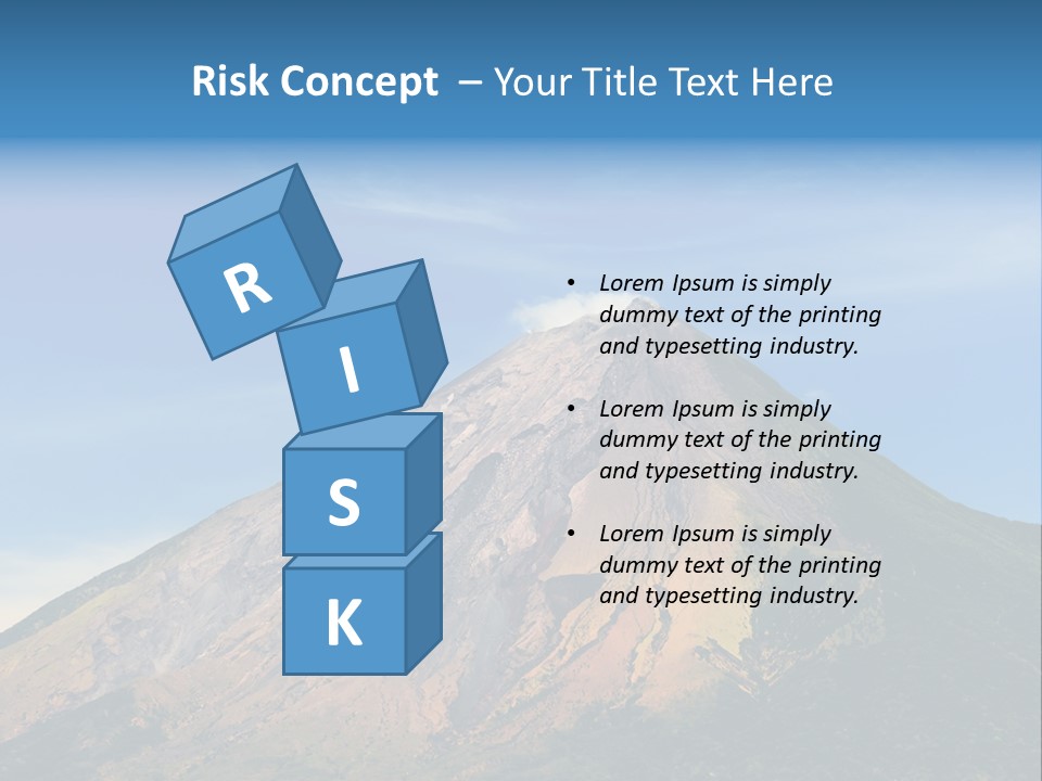 A Large Mountain With A Blue Sky In The Background PowerPoint Template