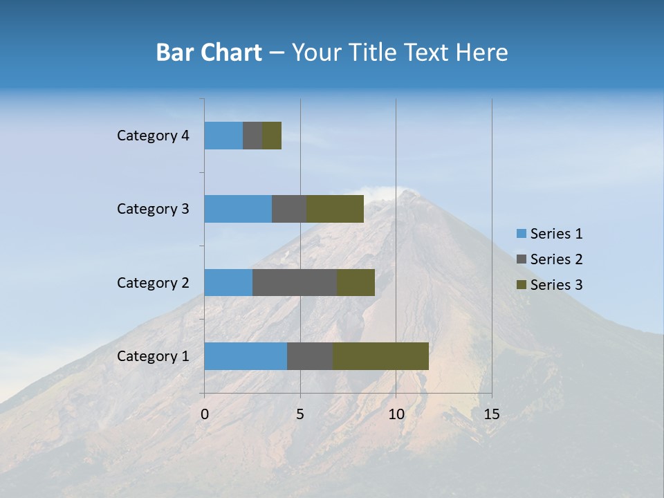 A Large Mountain With A Blue Sky In The Background PowerPoint Template