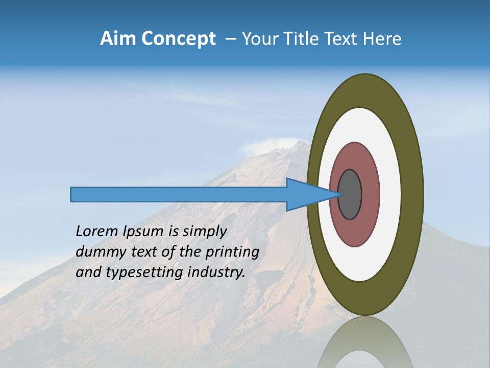 A Large Mountain With A Blue Sky In The Background PowerPoint Template