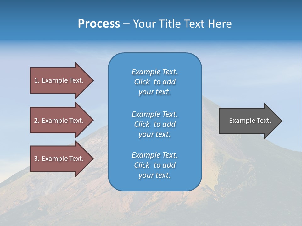 A Large Mountain With A Blue Sky In The Background PowerPoint Template