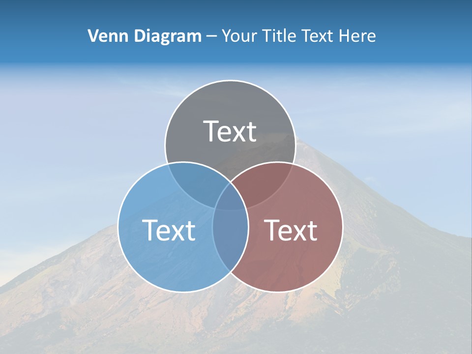 A Large Mountain With A Blue Sky In The Background PowerPoint Template