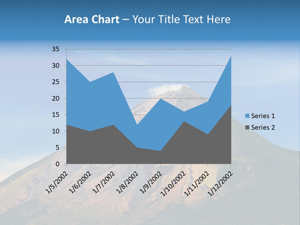 A Large Mountain With A Blue Sky In The Background PowerPoint Template