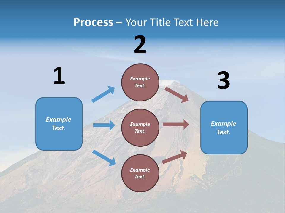 A Large Mountain With A Blue Sky In The Background PowerPoint Template