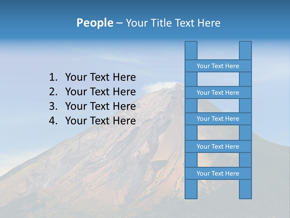 A Large Mountain With A Blue Sky In The Background PowerPoint Template