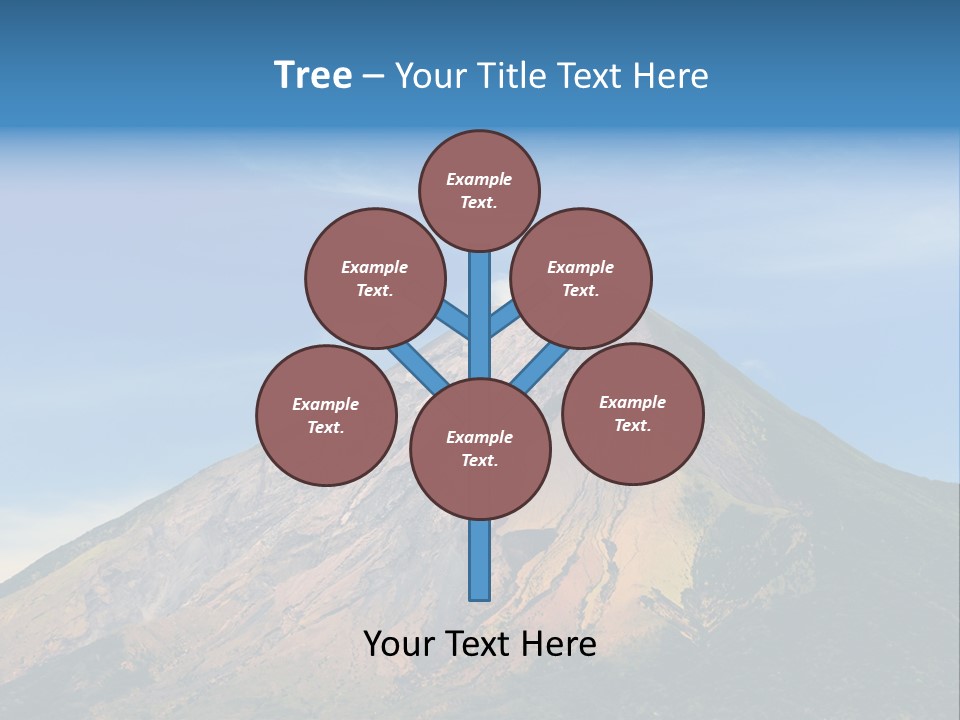 A Large Mountain With A Blue Sky In The Background PowerPoint Template