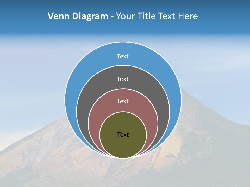 A Large Mountain With A Blue Sky In The Background PowerPoint Template
