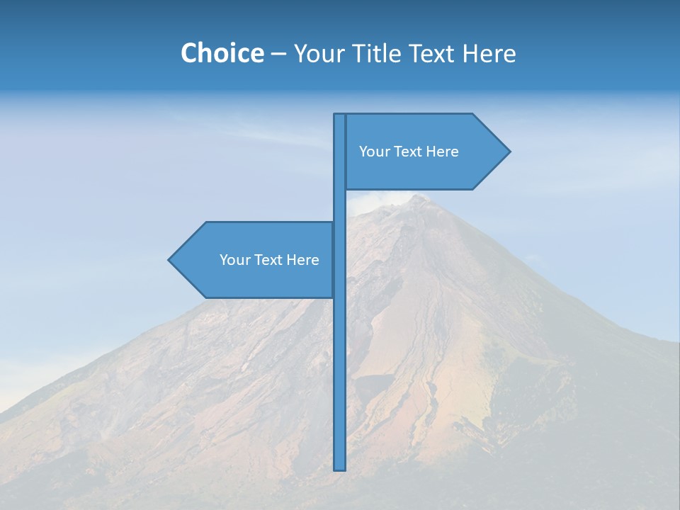 A Large Mountain With A Blue Sky In The Background PowerPoint Template