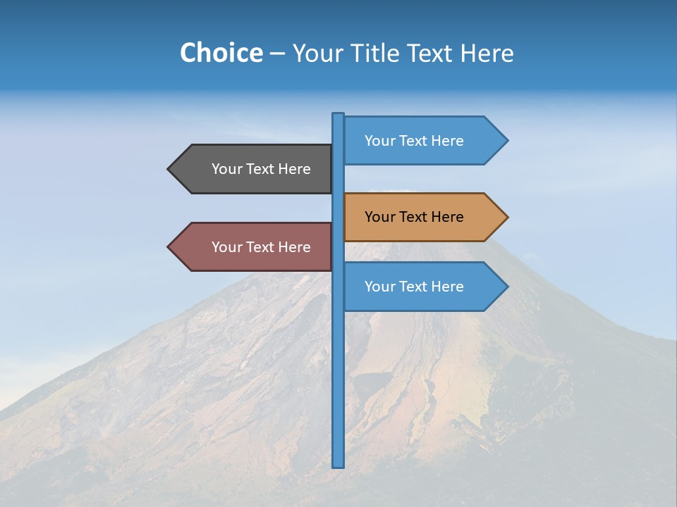 A Large Mountain With A Blue Sky In The Background PowerPoint Template