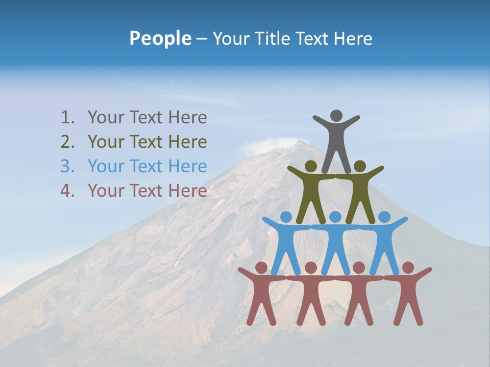 A Large Mountain With A Blue Sky In The Background PowerPoint Template