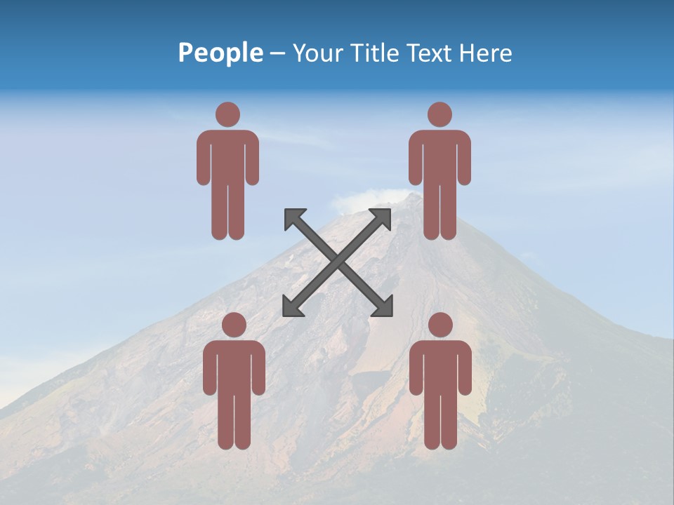 A Large Mountain With A Blue Sky In The Background PowerPoint Template