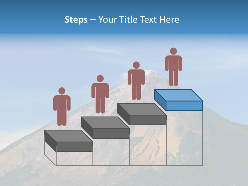 A Large Mountain With A Blue Sky In The Background PowerPoint Template