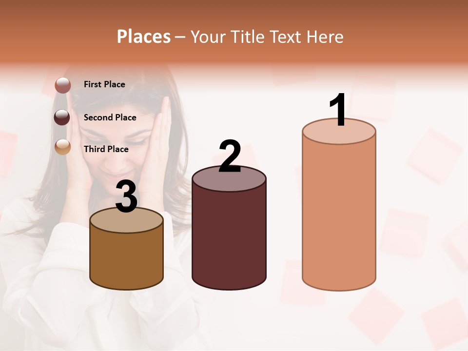 A Woman Holding Her Head In Her Hands PowerPoint Template