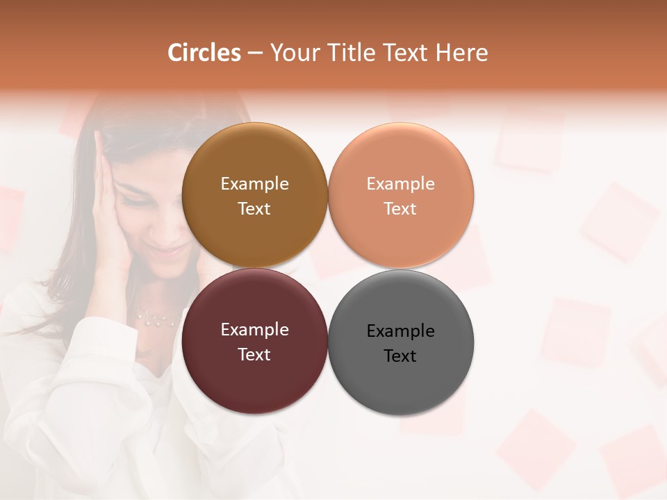 A Woman Holding Her Head In Her Hands PowerPoint Template