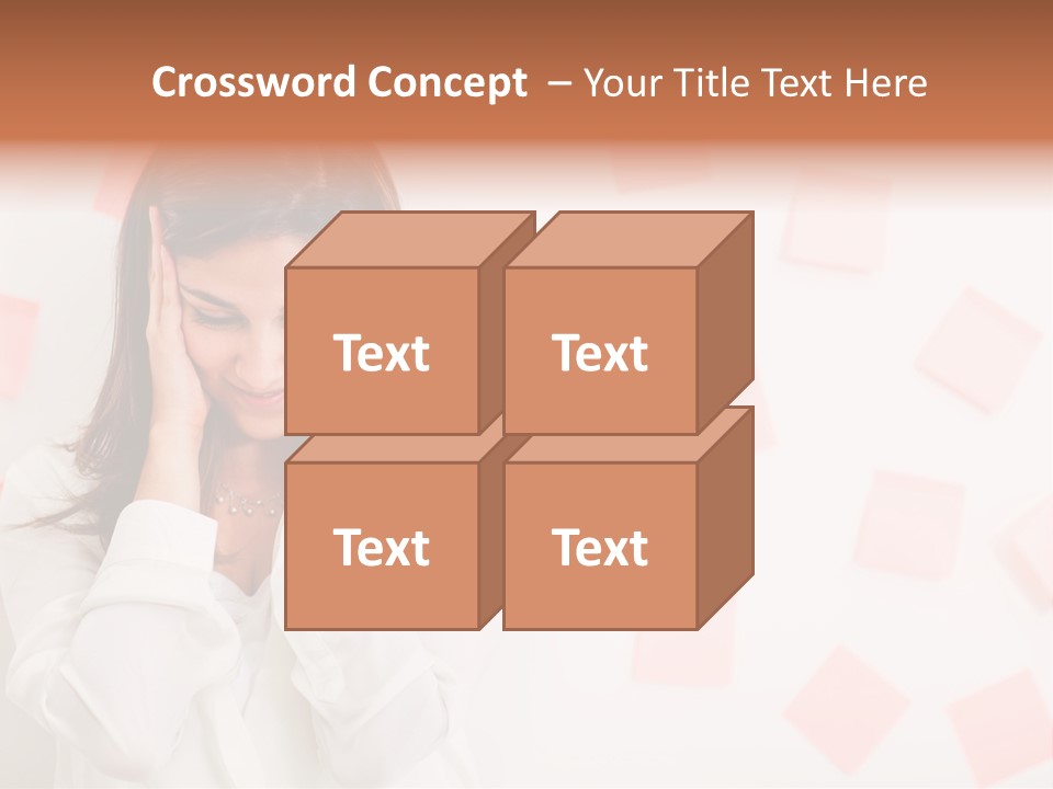 A Woman Holding Her Head In Her Hands PowerPoint Template