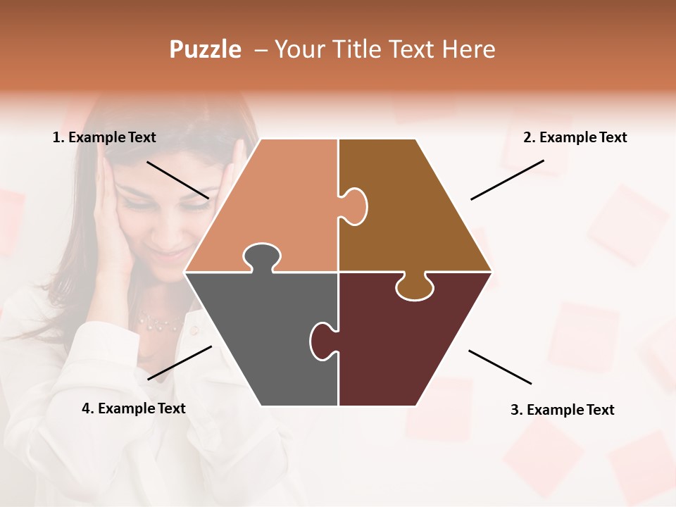 A Woman Holding Her Head In Her Hands PowerPoint Template