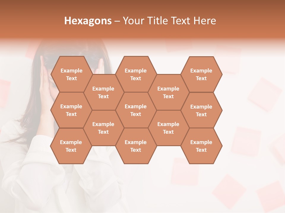 A Woman Holding Her Head In Her Hands PowerPoint Template