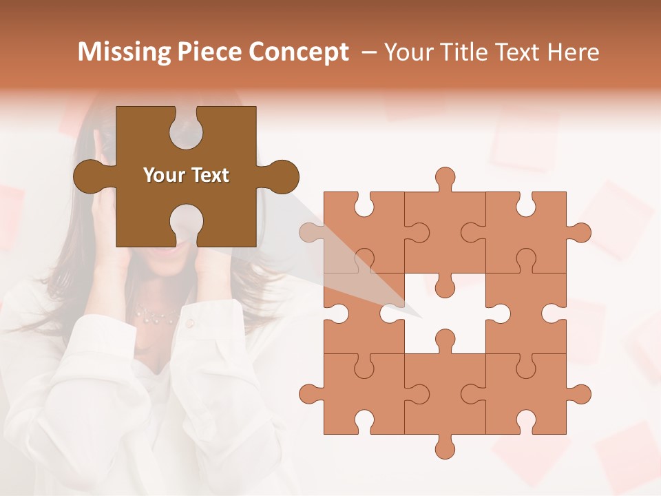 A Woman Holding Her Head In Her Hands PowerPoint Template