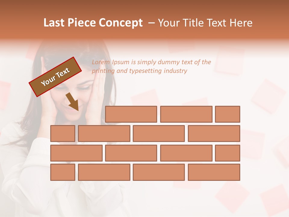 A Woman Holding Her Head In Her Hands PowerPoint Template